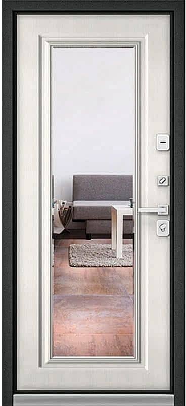 Наружная входная дверь с зеркалом AP-4 - внутри