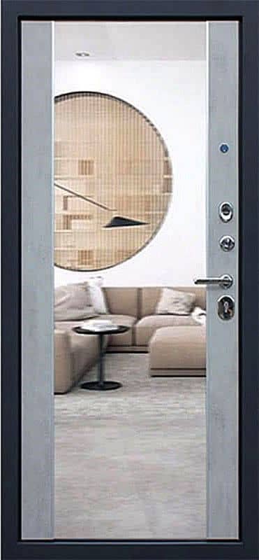 Наружная входная дверь с зеркалом AP-9 - внутри
