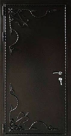 Наружная входная дверь с ковкой TL-6 - внутри