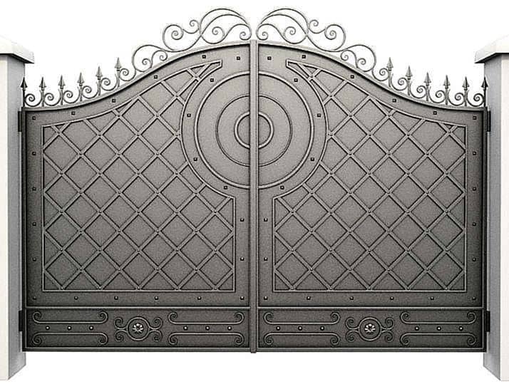 Распашные ворота с ковкой CM-8