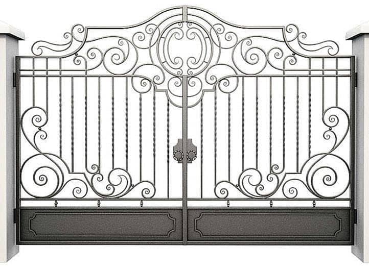 Распашные ворота с ковкой CM-11